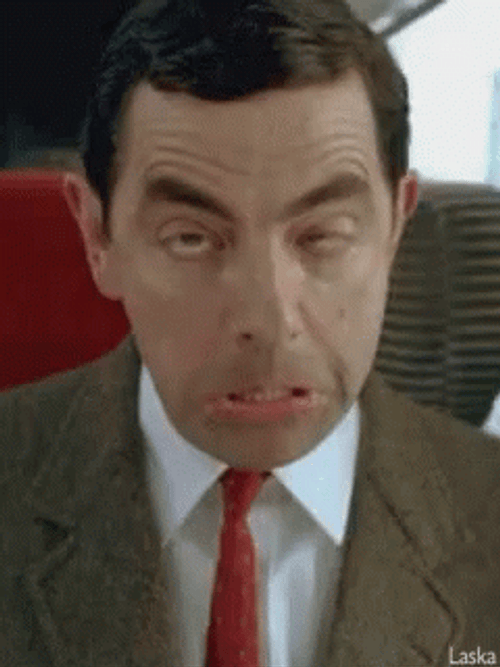 Funny Grimace Facial Expression Mr Bean GIF