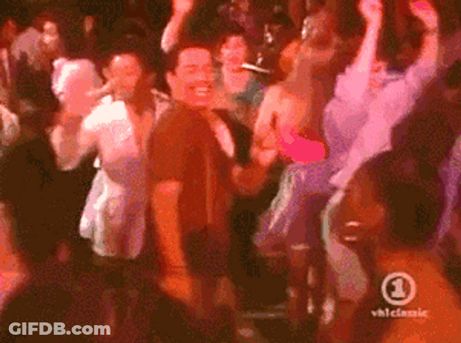 Funny Guy And Girl Clubbing GIF