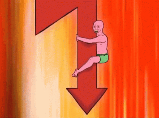 Funny Guy Arrow Down GIF