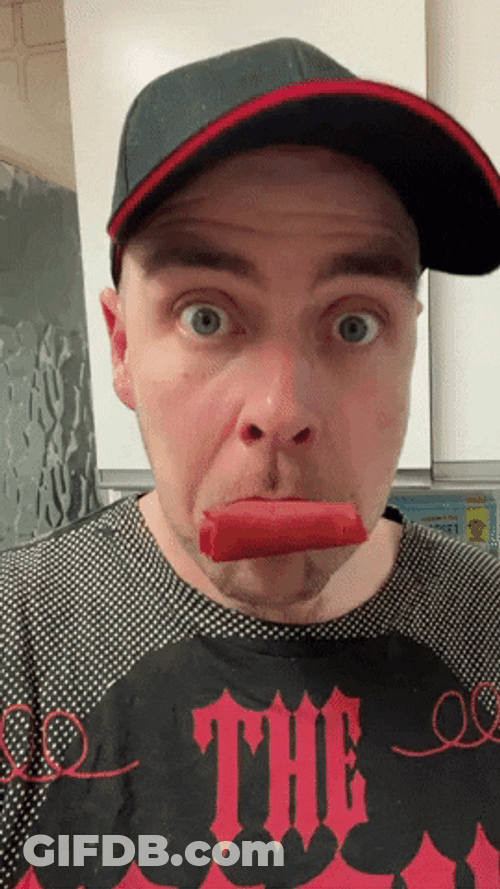 Funny Guy Awooga Reaction With Diy Tongue Out GIF