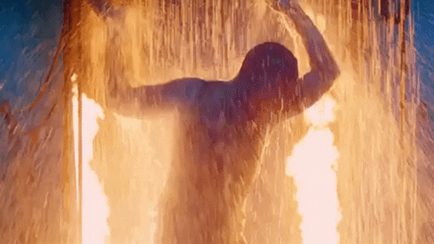 Funny Guy Rain Shower Dance GIF