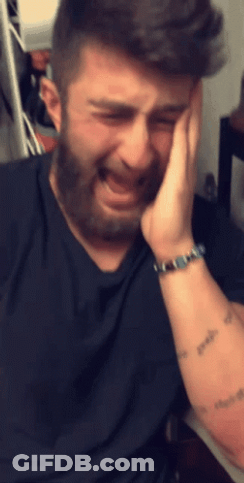 Funny Guy Screaming Ahhhh GIF