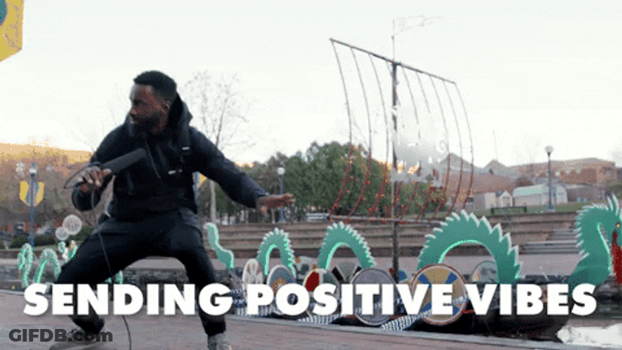 Funny Guy Sending Positive Vibes GIF