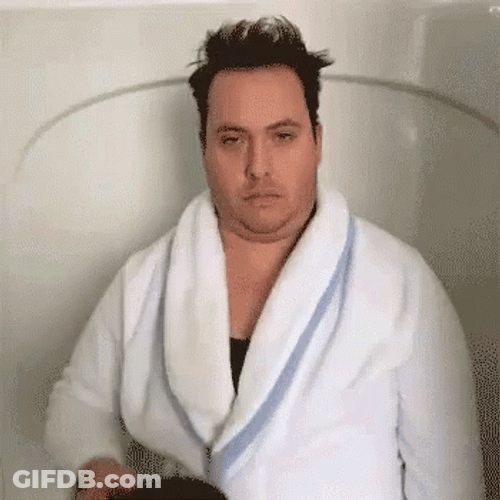 Funny Guy Taking Bath With Coffee GIF