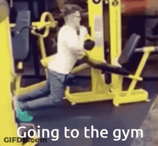 Funny Gym Newbie Work Out Fail GIF