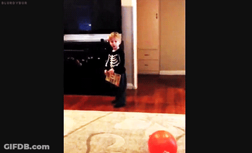 Funny Halloween Kid Tantrums Smashing GIF