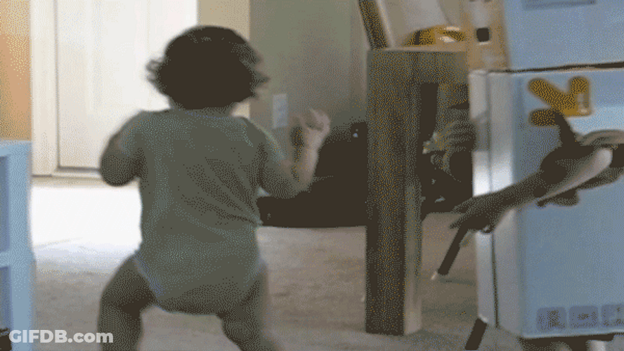 Funny Halloween Kids Playing Robot Costume GIF