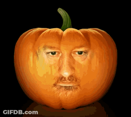 Funny Halloween Pumpkin Kiss Blink GIF