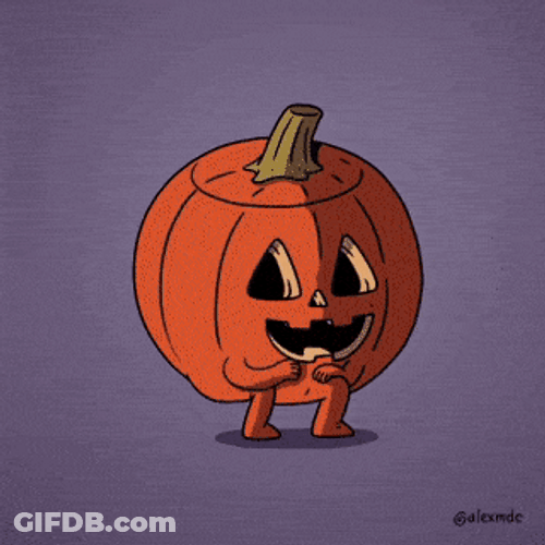 Funny Halloween Pumpkin Pooping Eating GIF