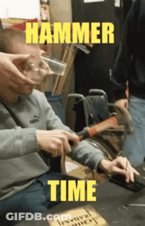 Funny Hammer Time GIF