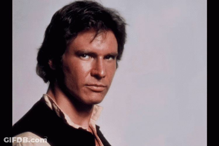 Funny Han Solo Holding Card GIF