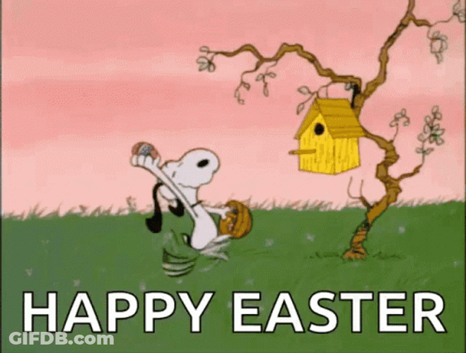 Funny Happy Easter Snoopy GIF