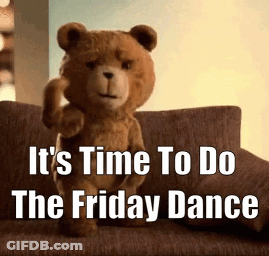 Funny Happy Friday Cute Bear Dance GIF