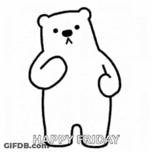 Funny Happy Friday Dancing Polar Bear Meme GIF