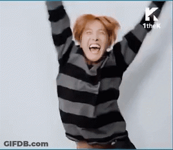 Funny Happy Jhope GIF