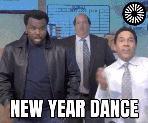 Funny Happy New Year Dance The Office GIF