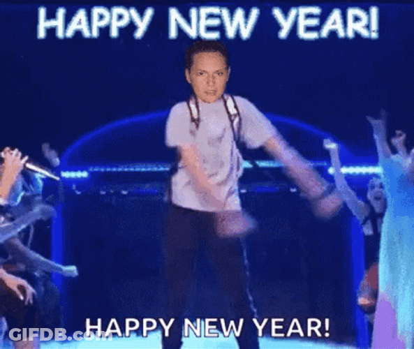 Funny Happy New Year Flossing Dance GIF