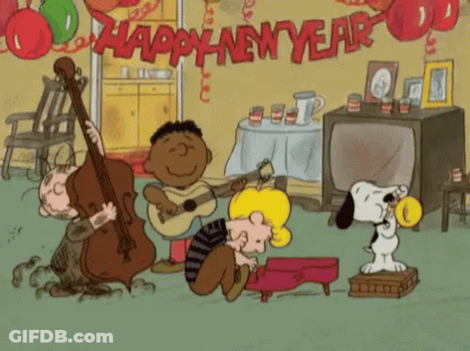 Funny Happy New Year The Peanuts GIF