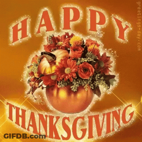 Funny Happy Thanksgiving Bouquet GIF