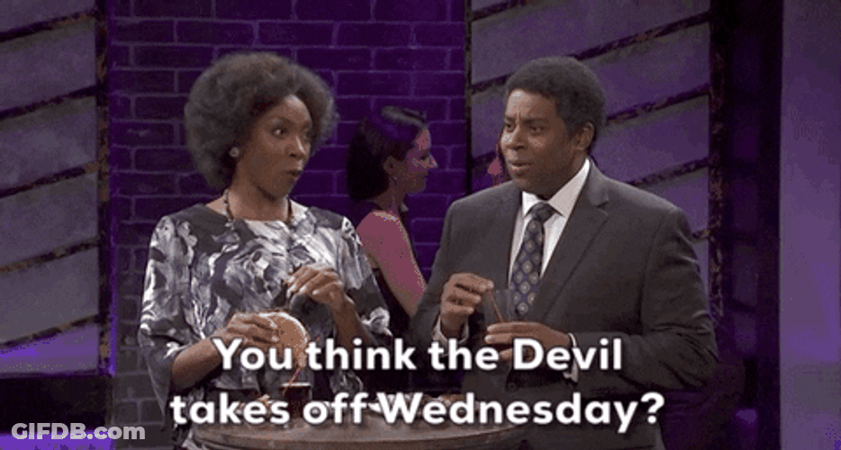 Funny Happy Wednesday Devil Day Off GIF