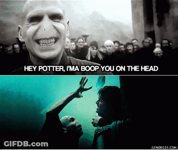 Funny Harry Potter Boop His Head GIF