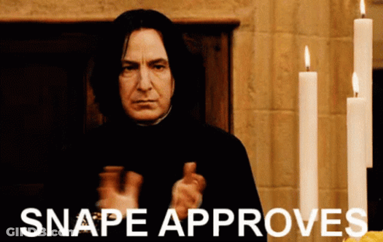 Funny Harry Potter Snape Approves GIF