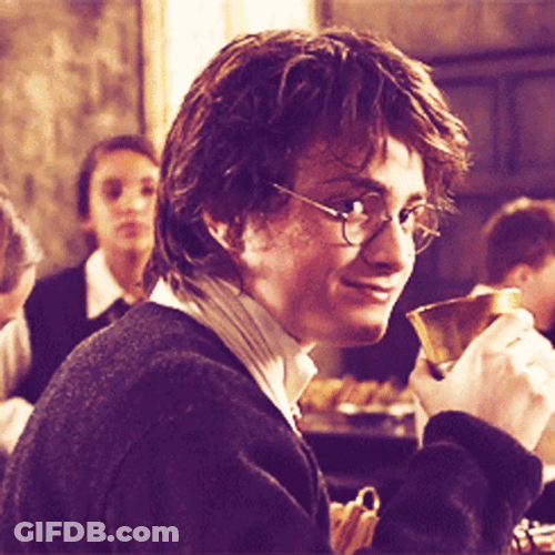 Funny Harry Potter Spit His Drink GIF