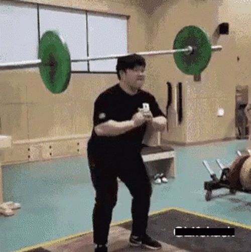 Funny Head Squat Exercise GIF