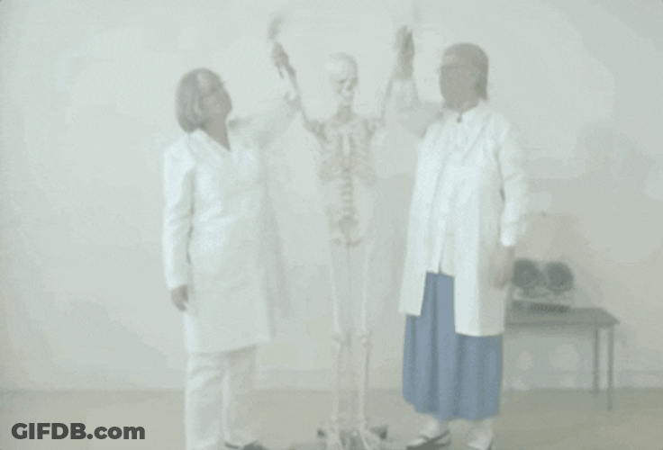 Funny Hello Skeleton Waving GIF