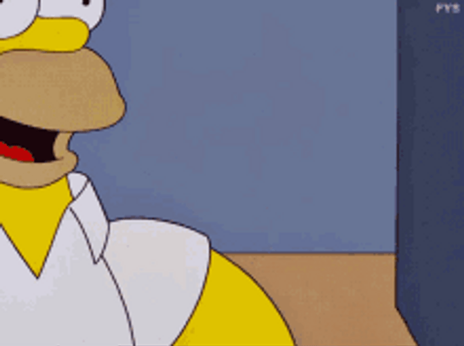 Funny Homer Simpsons Beer Muscle GIF