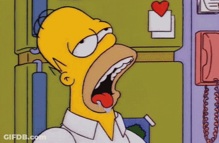 Funny Homer Simpsons Drooling GIF