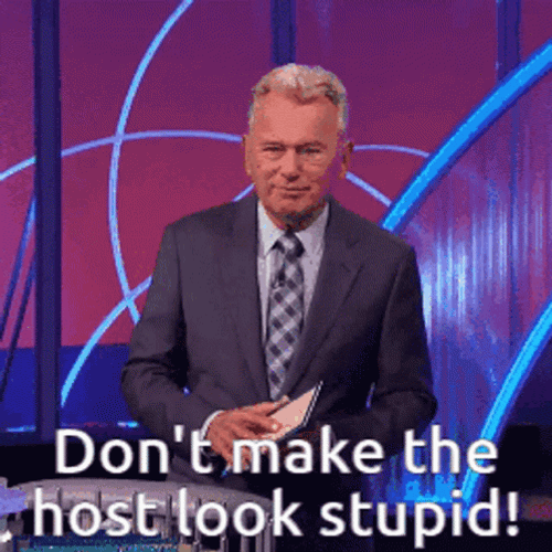 Funny Host Pat Sajak GIF