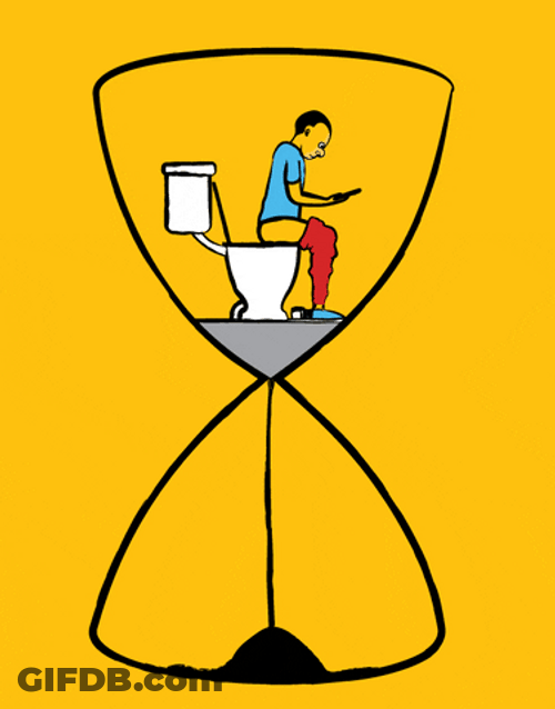 Funny Hourglass Poop Meme GIF
