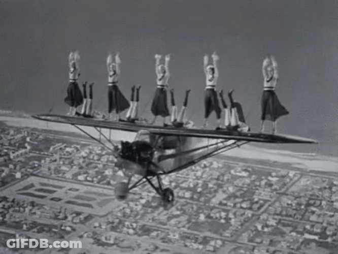 Funny How Dancers Got To Perform On Plane GIF