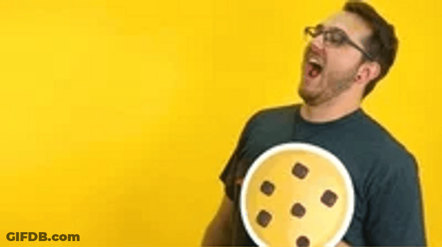Funny Hungry Cookie Going To Lunch GIF