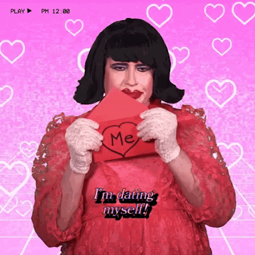 Funny I'm Dating Myself On Valentines Day GIF