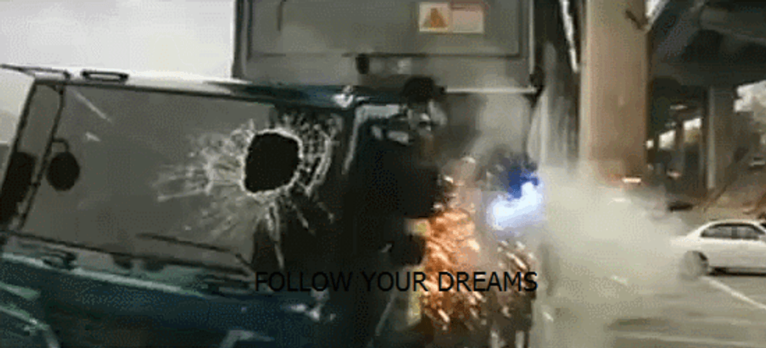 Funny Inspirational Follow Your Dreams Crash GIF