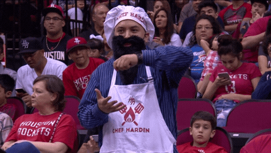 Funny James Harden Fan Stir The Pot Dance GIF