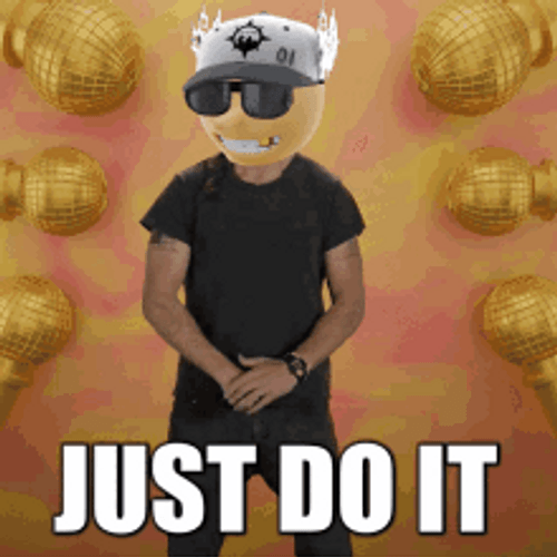 Funny Just Do It Face Emoji GIF