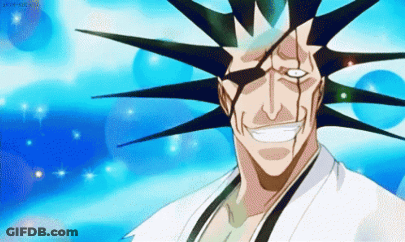 Funny Kenpachi Smiling Face GIF