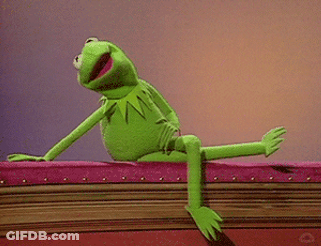 Funny Kermit Relaxing GIF