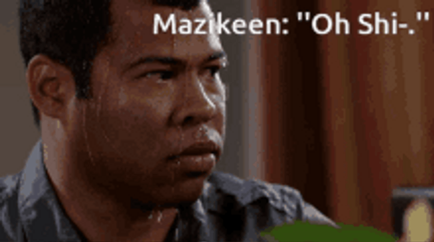 Funny Key And Peele Sweating Oh Shit GIF