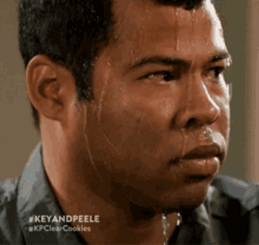 Funny Key And Peele Sweating Stare GIF