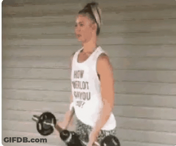 Funny Lady Drunk Working Out GIF