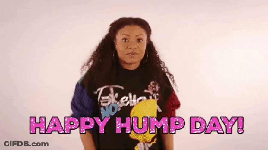 Funny Lady Hump Day Pose GIF