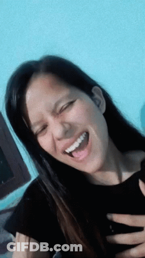 Funny Lady Laughing Passing Out GIF