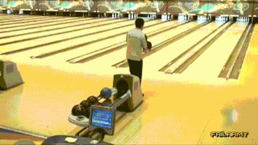 Funny Lane Skip Bowling Fail GIF