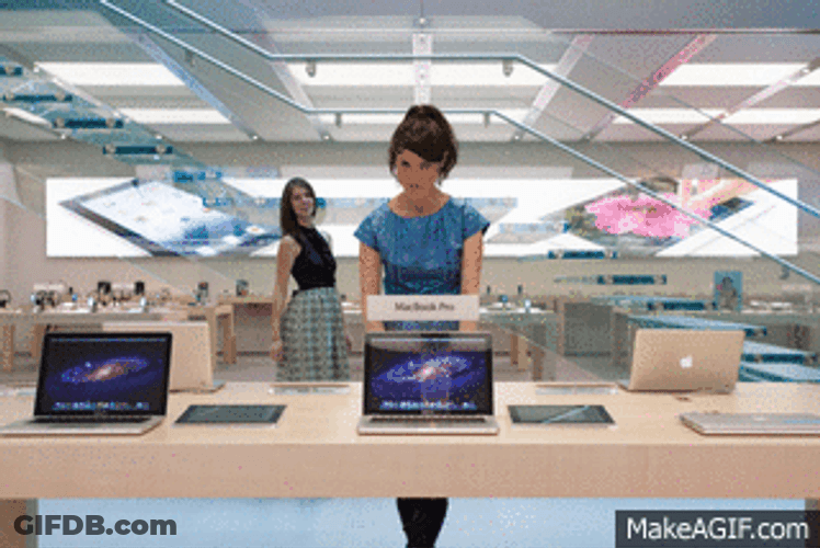 Funny Laptop Store Agents GIF