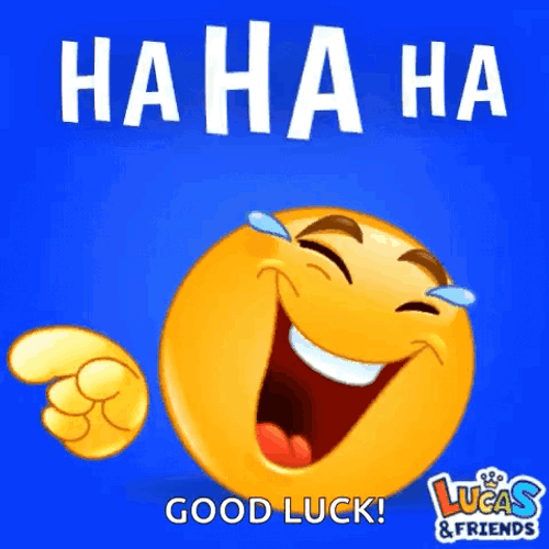 Funny Laughing Emoji Good Luck GIF