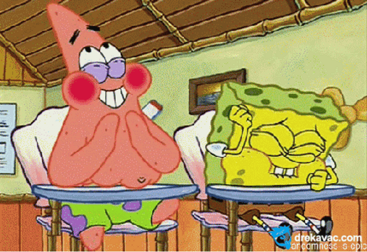 Funny Laughing SpongeBob And Patrick GIF